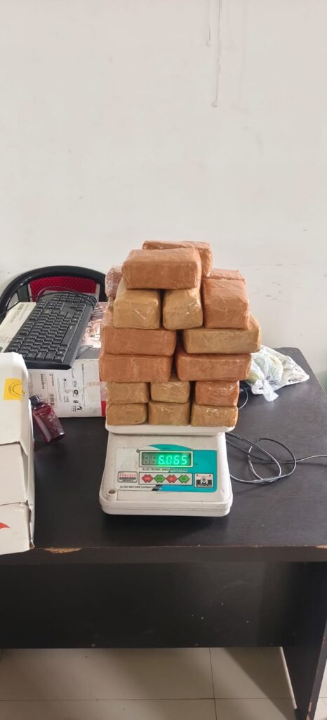 SEIZURE : 6.049 Kgs / 54000 of contraband Yaba Tablets